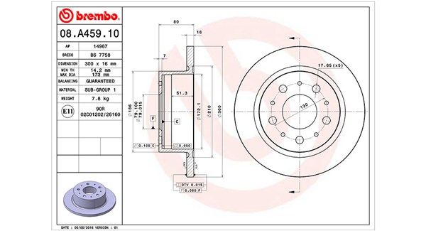 MAGNETI MARELLI Тормозной диск 360406089600